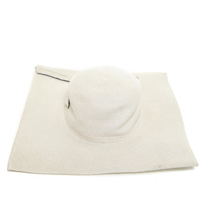 1950's Lilly Dache White Square Wide Brim Hat