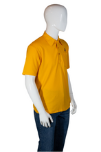 Load image into Gallery viewer, 1970&#39;s Yellow Polyester Pullover Bowling Shirt Size M
