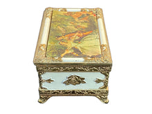 Load image into Gallery viewer, 1970's Romantic French Pastoral Rococo Style Small Trinket Jewelry Box
