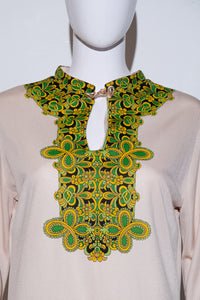 1960's Don Manuel Screen Printed Poly Dress