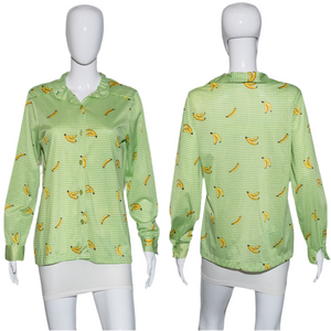 1970's Banana Button Up - Size M/L