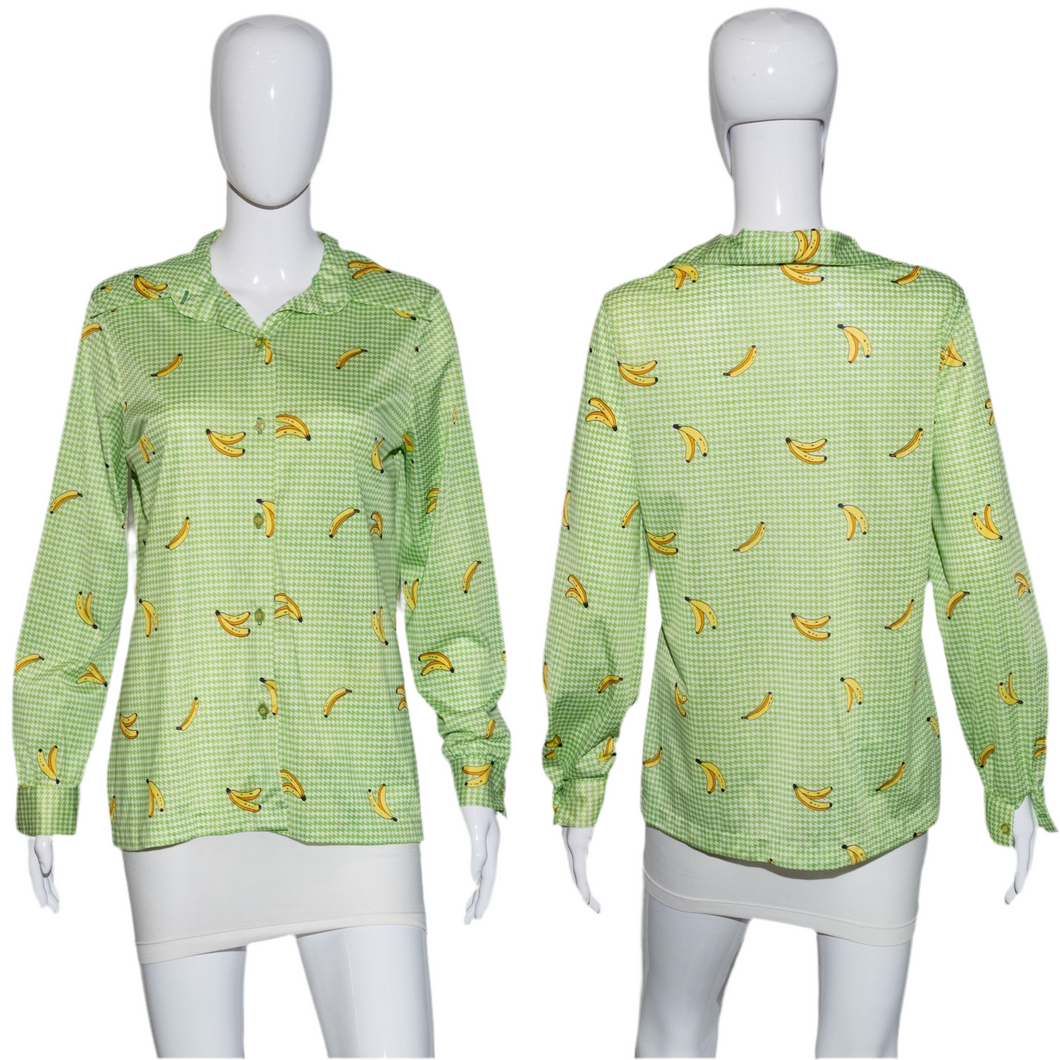 1970's Banana Button Up - Size M/L