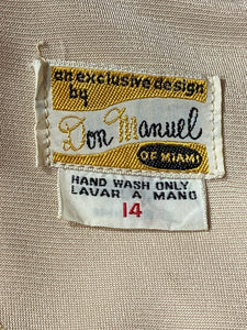 1960's Don Manuel Screen Printed Poly Dress