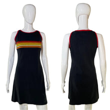 Load image into Gallery viewer, 1990’s Rainbow Striped Knit Tank Dress Size M
