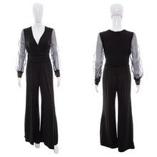 Load image into Gallery viewer, 1990&#39;s Black and Gold Stud Detail Jumpsuit Size S
