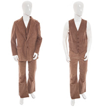 Load image into Gallery viewer, 1970&#39;s Lee Brown Corduroy Three Piece Suit Size L
