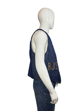 Load image into Gallery viewer, 1970&#39;s Needlepoint Buck Denim Vest - Size XL
