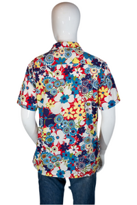 1970's Bold Floral Men's Shirt Size L