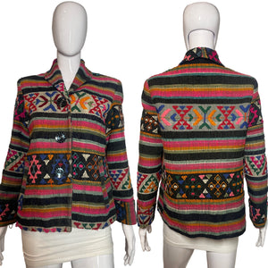 1960's Wool Darjeeling Carpet Jacket Size M