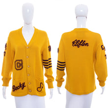 Load image into Gallery viewer, 1970&#39;s Whiting Yellow Clifton Arizona High School Letterman Jacket Size L
