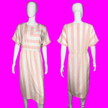 Load image into Gallery viewer, Pink and white striped dress on a mannequin
