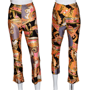 1960's Silky Psychedelic Poly Pants - Size XS