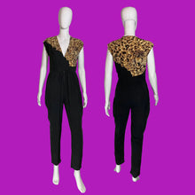 Load image into Gallery viewer, 1970s On The Rocks Leopard Print Jumpsuit – Size M
