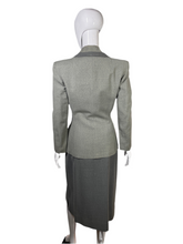 Load image into Gallery viewer, 1940&#39;s Two Tone Gray Switzer&#39;s Skirt Suit Size S
