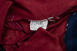 1970's Maroon Pullover Bowling Shirt Size S/M