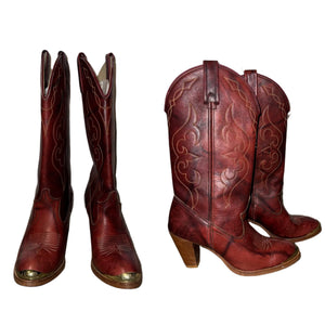 1970's ACME High Heel Cowboy boots Size 6M