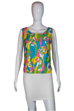 Load image into Gallery viewer, 1960&#39;s Neon Geometric Tank Top Size M
