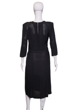 Load image into Gallery viewer, 1940&#39;s Black Rayon Sequined Evening Dress Size M
