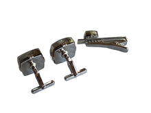 Load image into Gallery viewer, 1970&#39;s Shell With Pearl In Resin Tie Clip &amp; Cufflink Set
