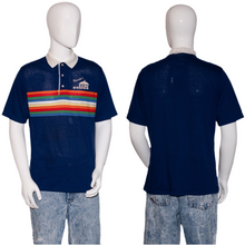 Load image into Gallery viewer, 1970&#39;s Rainbow Striped Dome Stadium Polo - Size XL

