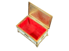 Load image into Gallery viewer, 1970's Romantic French Pastoral Rococo Style Small Trinket Jewelry Box
