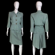Load image into Gallery viewer, 1940s Sacony Seafoam Green Skirt Suit – Size S
