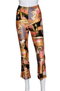 1960's Silky Psychedelic Poly Pants - Size XS