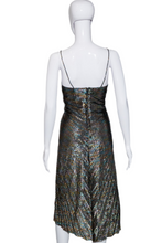 Load image into Gallery viewer, 1970&#39;s Rainbow Lamé Pleated Cocktail Dress - Size XS
