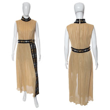 Load image into Gallery viewer, 1960&#39;s Gold Lamé Pleated Gown and Hot Pant Duo Size M
