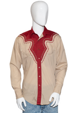 Load image into Gallery viewer, 1980&#39;s Two Tone Embellished Western Shirt - Size S/M
