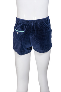 1970's Navy Blue Velour Track Shorts Size S/M
