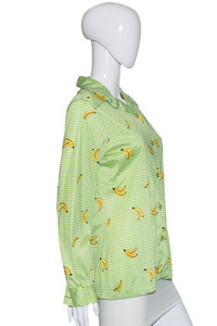 1970's Banana Button Up - Size M/L