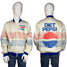Load image into Gallery viewer, Diet Pepsi jacket on a mannequin with front and back views against a gray background
