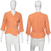 Load image into Gallery viewer, 1940&#39;s Peach Linen Paul Sachs Jacket Size M

