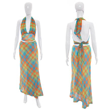 Load image into Gallery viewer, 1970&#39;s Kelita New York Multicolor Plaid Duo Size M
