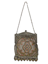 Load image into Gallery viewer, 1920&#39;s Enameled Whiting &amp; Davis Metal Mesh Purse
