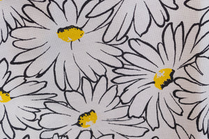 1980's Daisy Print Party Dress Size S
