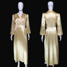 Load image into Gallery viewer, 1940's Cream Satin Quilted Dressing Robe - SIze S

