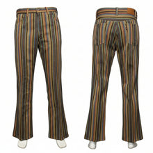 Load image into Gallery viewer, Striped pants on a mannequin against a white wall.
