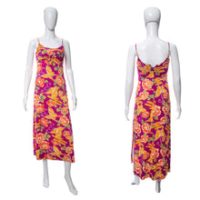 Load image into Gallery viewer, 1970&#39;s Corky Craig Psychedelic Butterfly Print Midi Dress Size S
