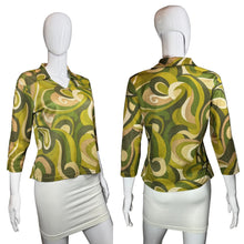 Load image into Gallery viewer, 1990&#39;s Glitter Psychedelic Blouse - Size M
