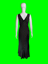 Load image into Gallery viewer, 1930s Black and White Polka Dot Gown – Size M

