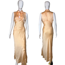 Load image into Gallery viewer, 1940&#39;s Peach Silk Bias cut Nightgown - Size S
