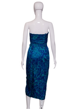 Load image into Gallery viewer, 1980&#39;s Strapless Silk Wrap Style Cocktail Dress Size S
