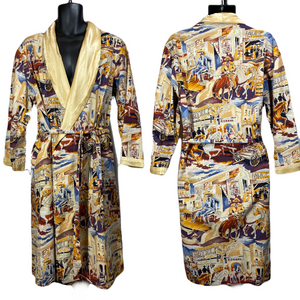 1950's Old West Print Robe Size L