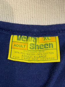 1970's Rainbow Striped Dome Stadium Polo - Size XL