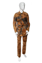 Load image into Gallery viewer, 1970&#39;s  Handmade Patchwork Leather Men&#39;s Suit Size S
