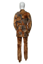 Load image into Gallery viewer, 1970&#39;s  Handmade Patchwork Leather Men&#39;s Suit Size S
