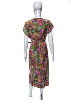 Load image into Gallery viewer, 1940&#39;s Neon Multicolor Novelty Print Midi Dress Size S

