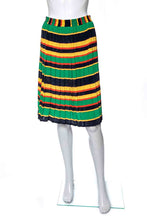 Load image into Gallery viewer, 1980&#39;s Tan Jay Pleated Multicolor Skirt Size M
